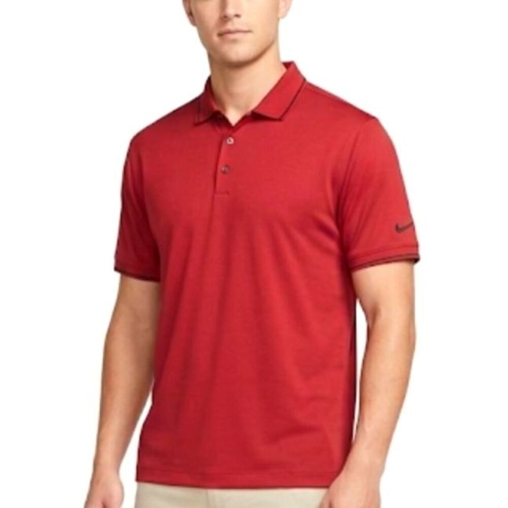Nike Golf Men's Red Performance Short Sleeve Classic Golf Polo Shirt Size XL